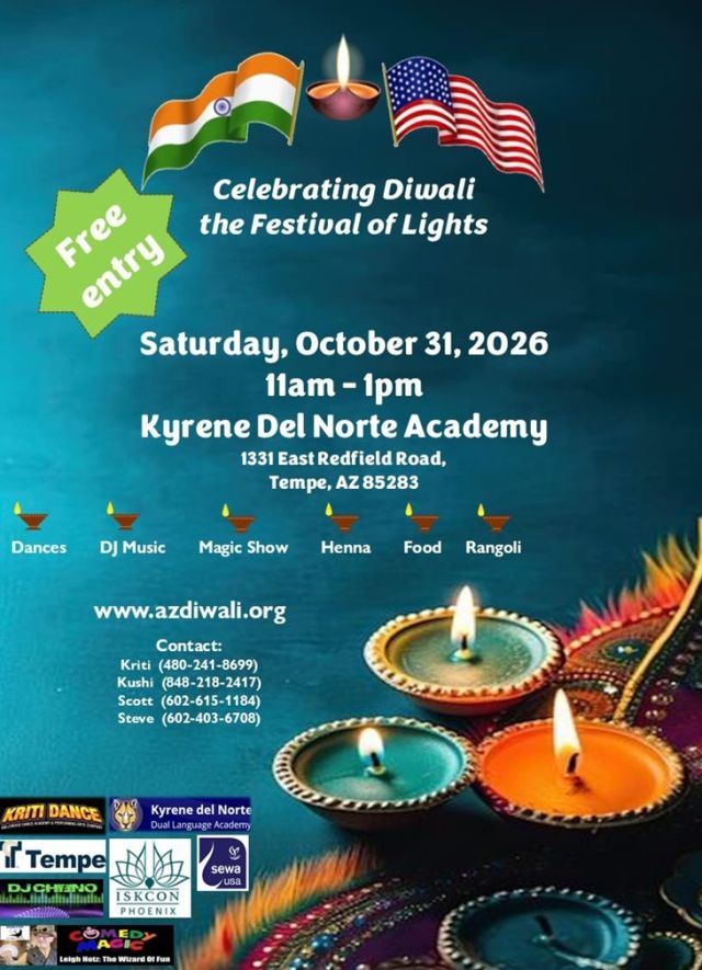 Tempe Diwali 2026 – Free Festival of Lights Event | 31st Oct